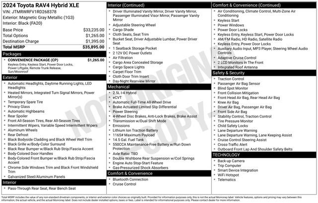 Used 2024 Toyota RAV4 XLE w/ Convenience Package AWD/4WD image 15