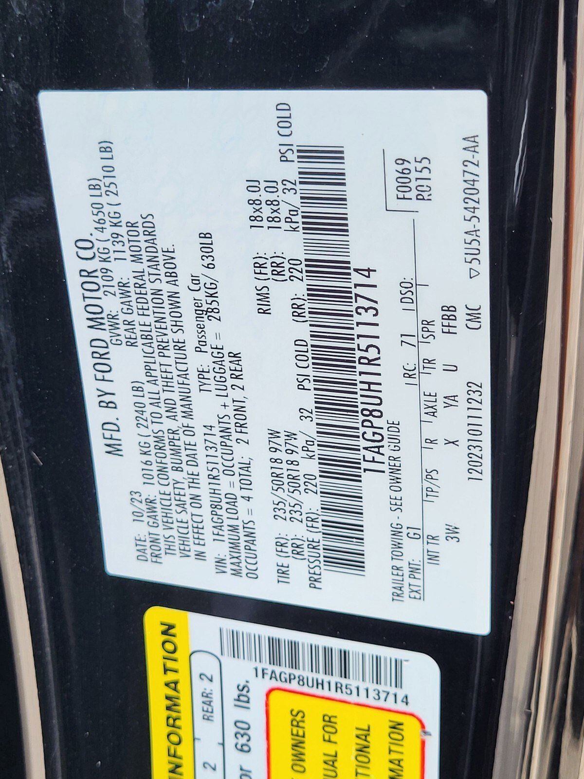 Certified 2024 Ford Mustang Premium RWD image 29