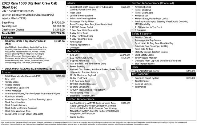 Used 2023 RAM 1500 Big Horn AWD/4WD image 15