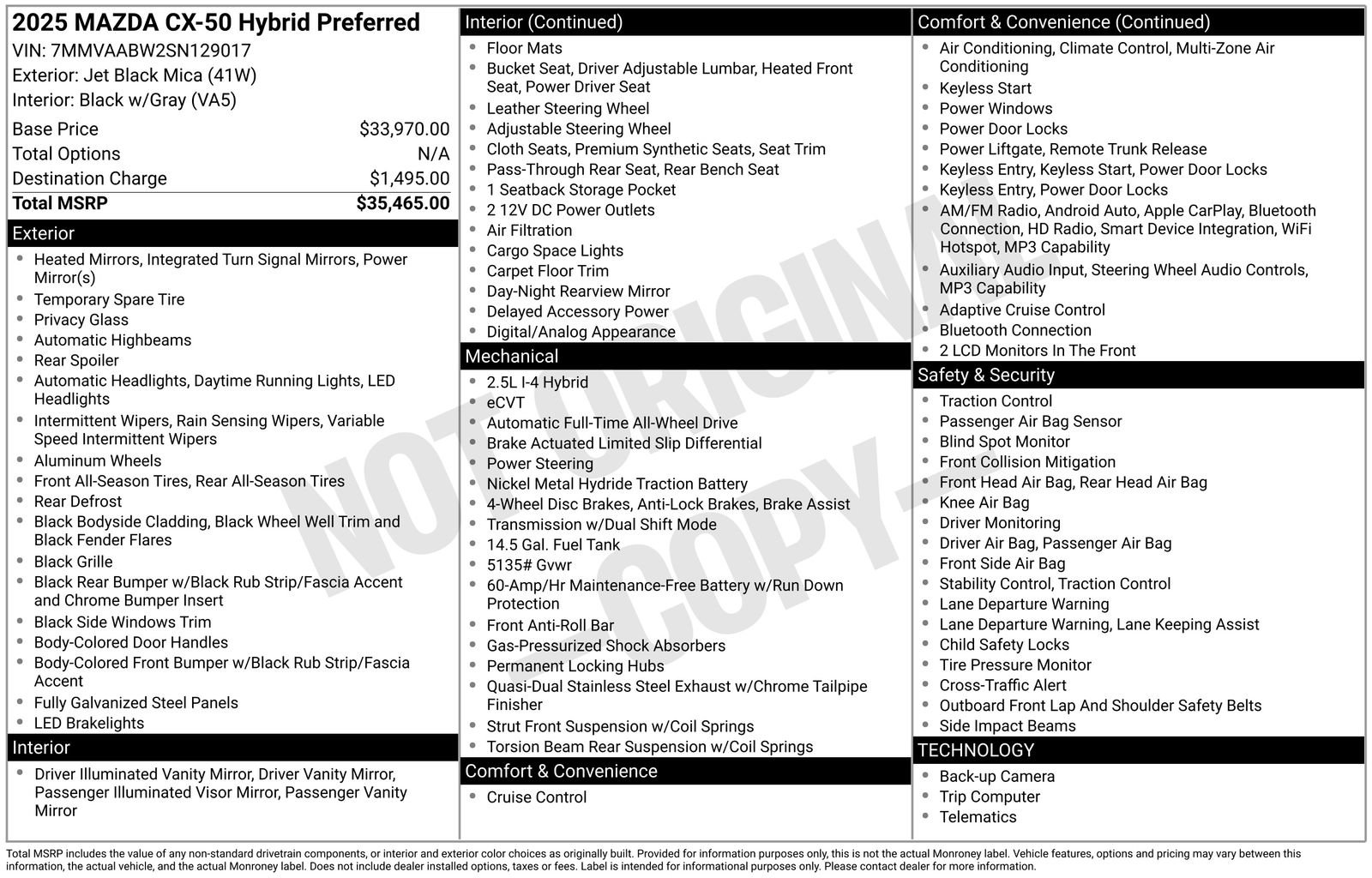 Certified 2025 MAZDA CX-50 2.5 Hybrid w/ Preferred Pkg AWD/4WD image 25