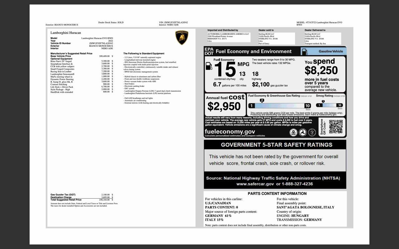Used 2022 Lamborghini Huracan EVO image 30