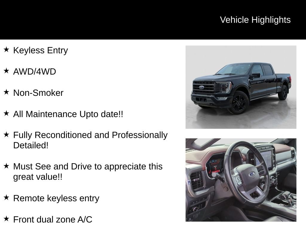 Certified 2023 Ford F150 Lariat w/ Equipment Group 502A High image 26