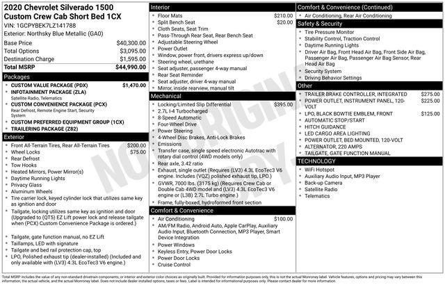 Used 2020 Chevrolet Silverado 1500 Custom w/ Custom Value Package image 7