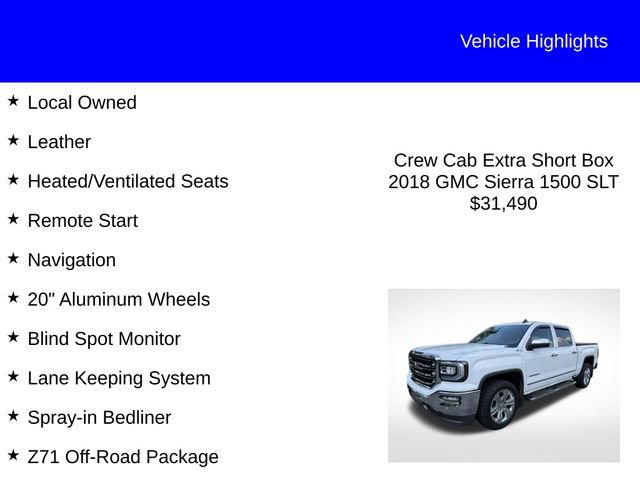 Used 2018 GMC Sierra 1500 SLT AWD/4WD image 2