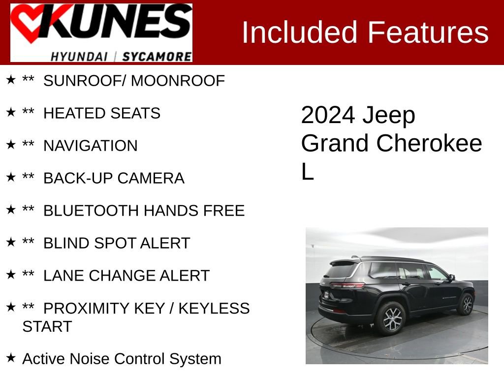 Used 2024 Jeep Grand Cherokee L Limited w/ Luxury Tech Group II AWD/4WD image 2