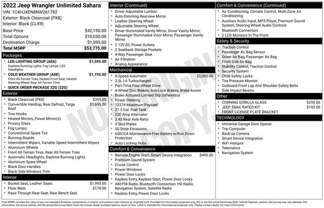 Used 2022 Jeep Wrangler Unlimited Sahara w/ LED Lighting Group image 3