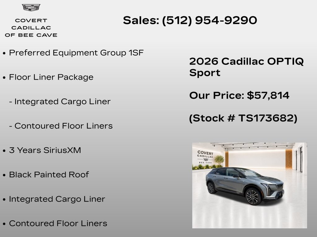 New 2026 Cadillac Optiq Sport 1 w/ LPO, Floor Liner Package AWD/4WD image 7
