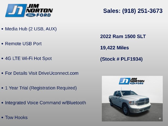 Used 2022 RAM 1500 Classic SLT w/ Electronics Group AWD/4WD image 17