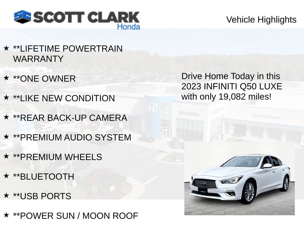 Used 2023 INFINITI Q50 Luxe w/ Cargo Package AWD/4WD image 12