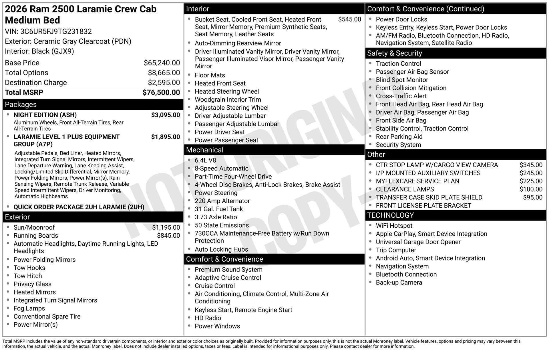 New 2026 RAM 2500 Laramie w/ Night Edition image 3
