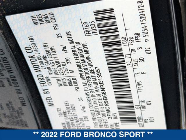 Certified 2022 Ford Bronco Sport Big Bend image 24