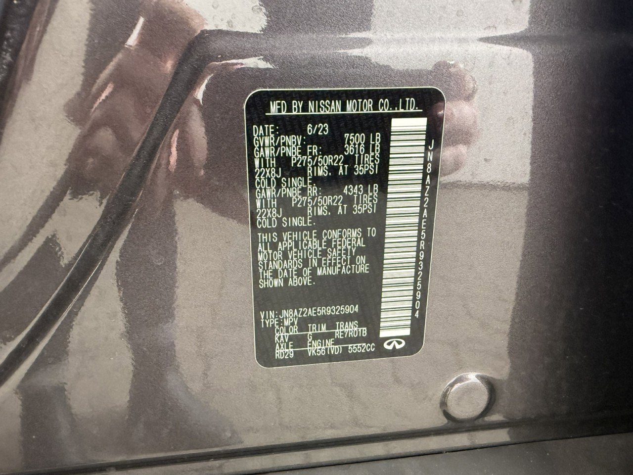 Used 2024 INFINITI QX80 Premium Select w/ Cargo Package image 26