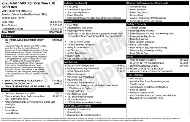 Used 2026 RAM 1500 Big Horn AWD/4WD image 6