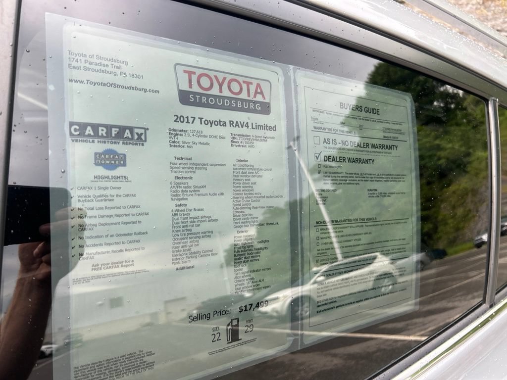 Used 2017 Toyota RAV4 Limited w/ All Weather Liner Package AWD/4WD image 30