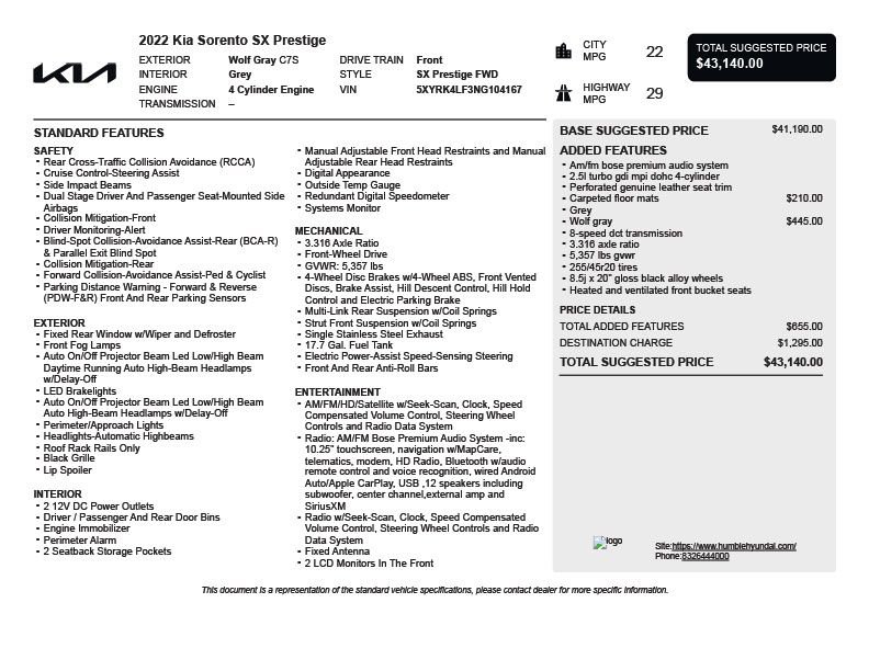 Used 2022 Kia Sorento SX image 3