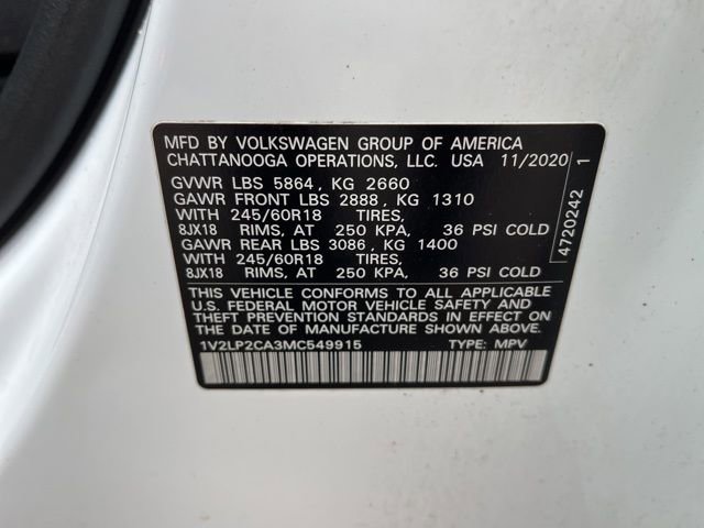 Used 2021 Volkswagen Atlas SE image 23