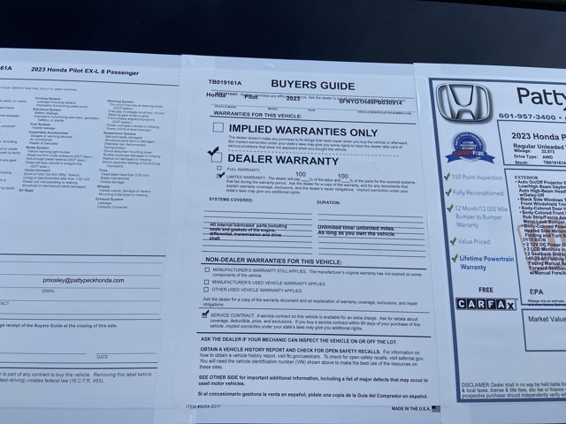 Used 2023 Honda Pilot EX-L image 7