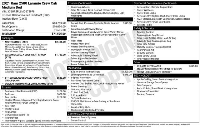 Used 2021 RAM 2500 Laramie w/ Night Edition image 34