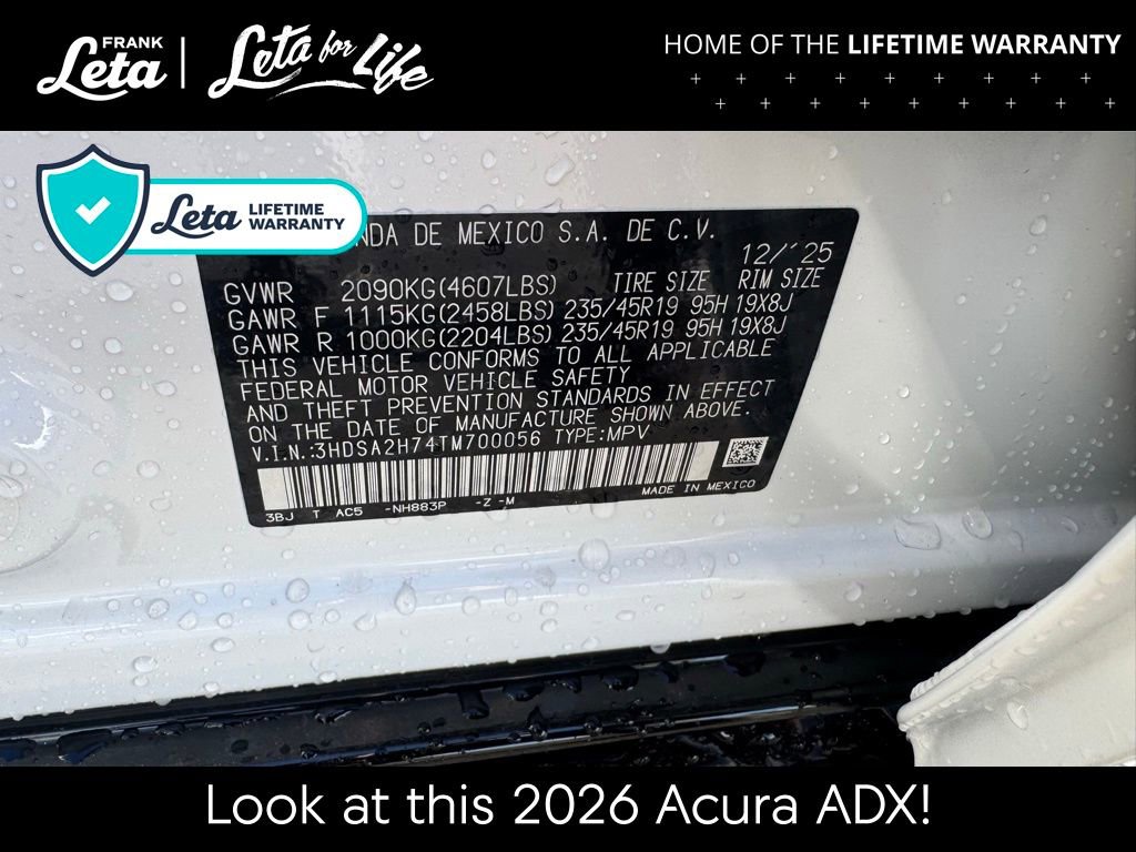 New 2026 Acura ADX A-Spec image 22