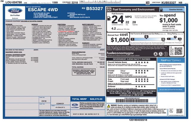 Used 2019 Ford Escape SE AWD/4WD image 1