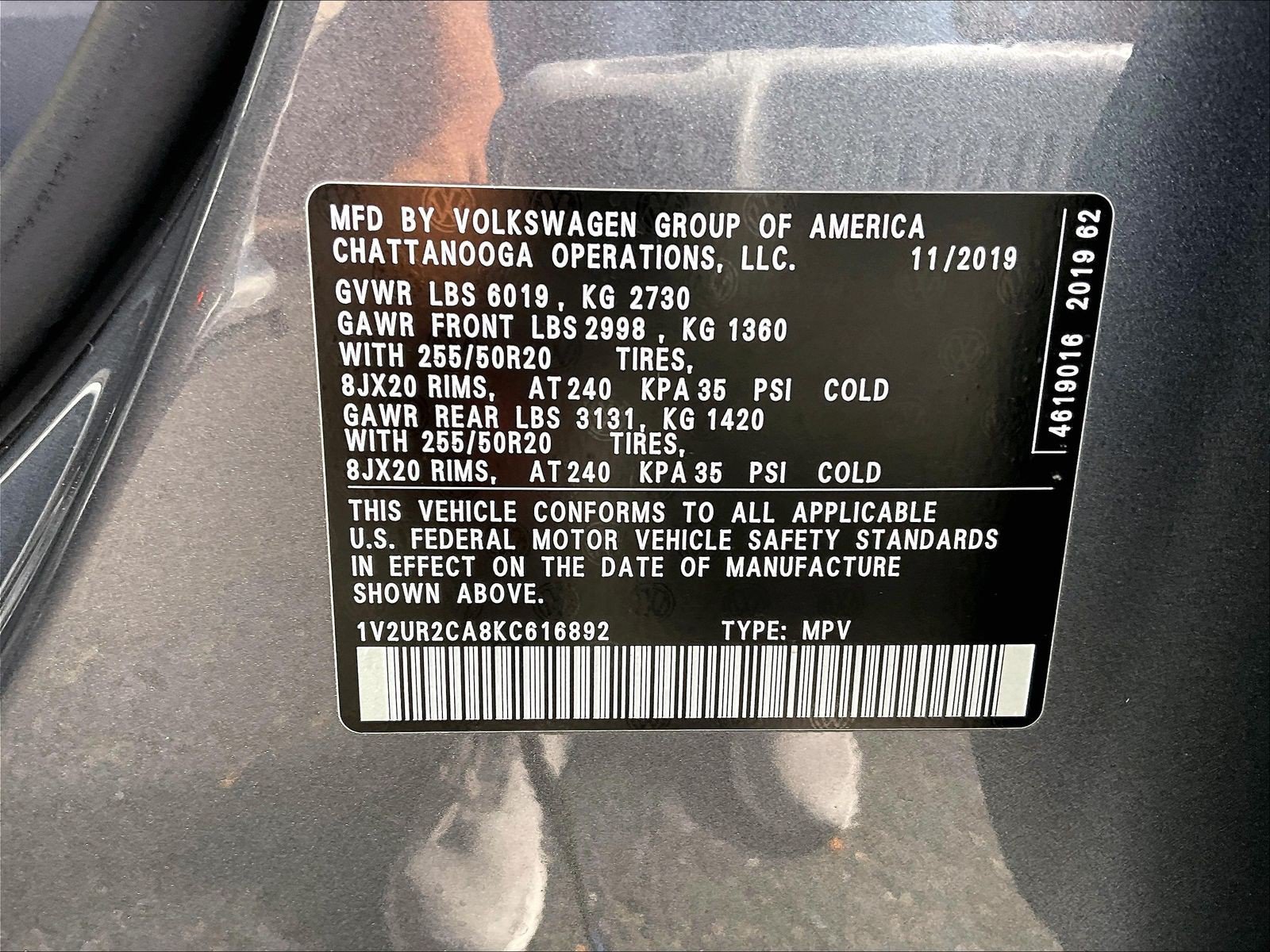 Used 2019 Volkswagen Atlas SE w/ Panoramic Sunroof Package AWD/4WD image 33