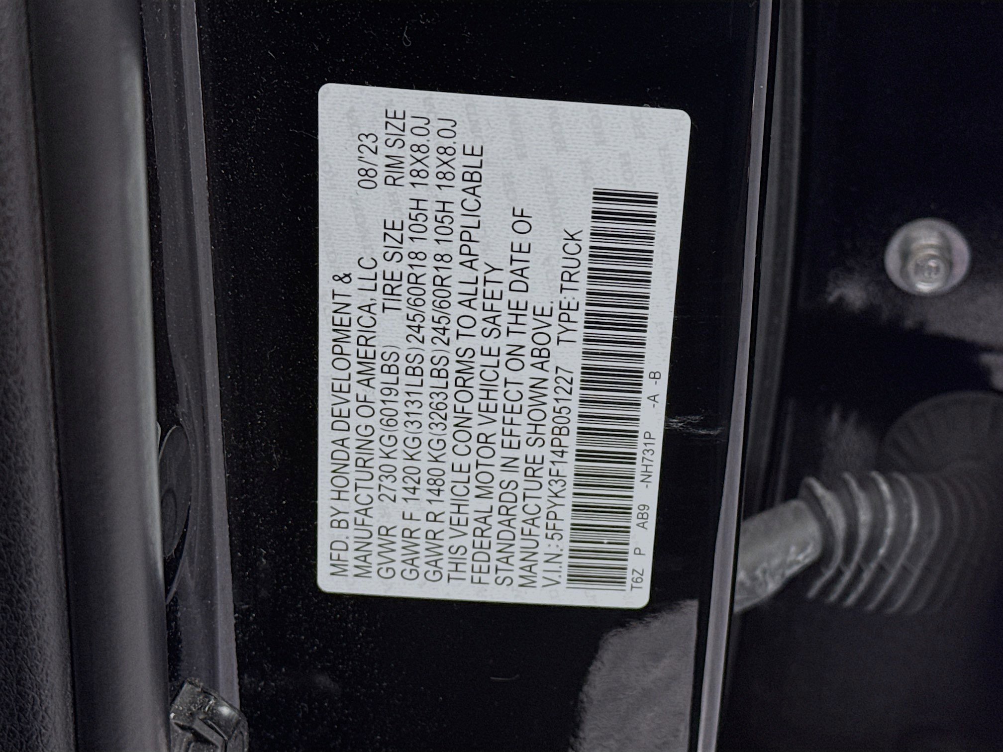 Certified 2023 Honda Ridgeline Sport image 30