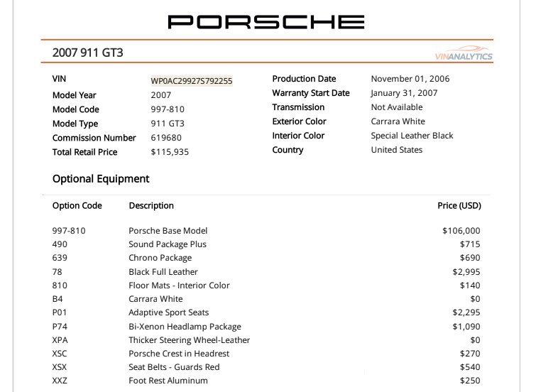 Used 2007 Porsche 911 GT3 RWD image 2