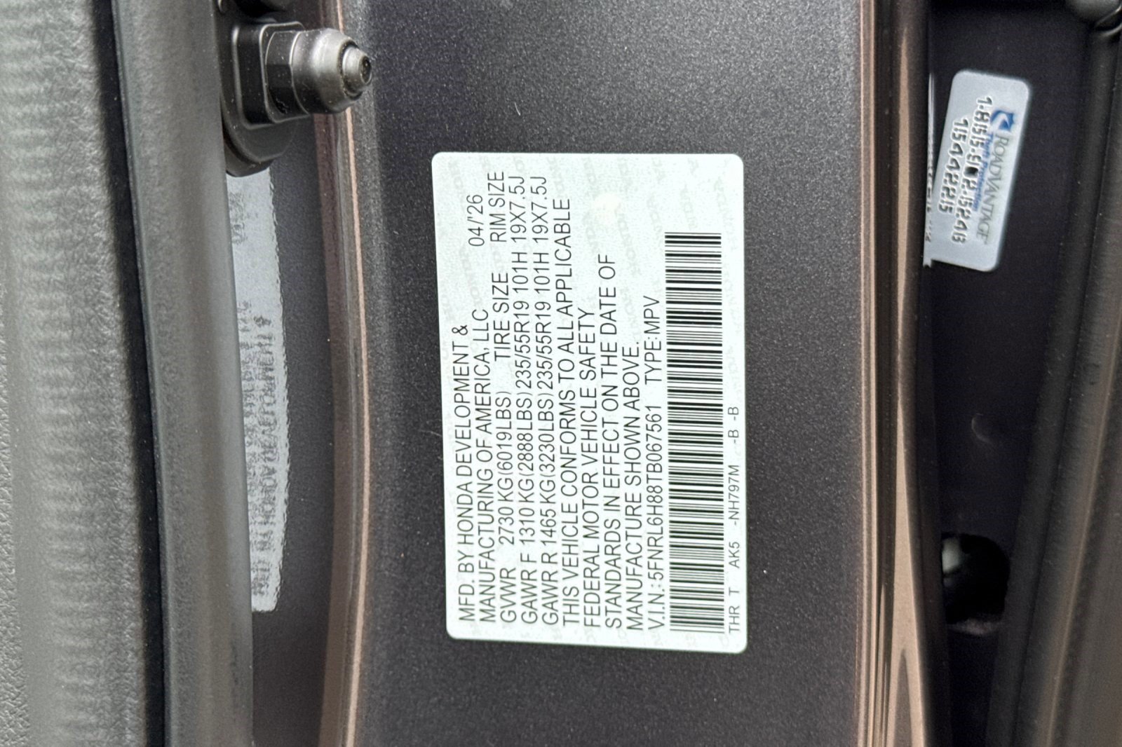 New 2026 Honda Odyssey Touring image 21