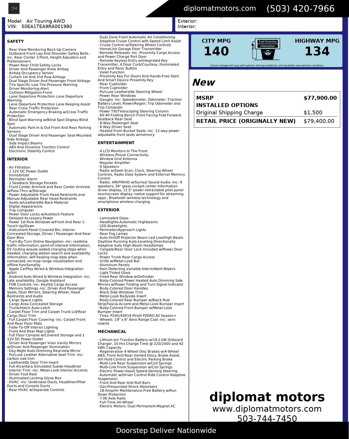 Used 2024 Lucid Air Touring image 2