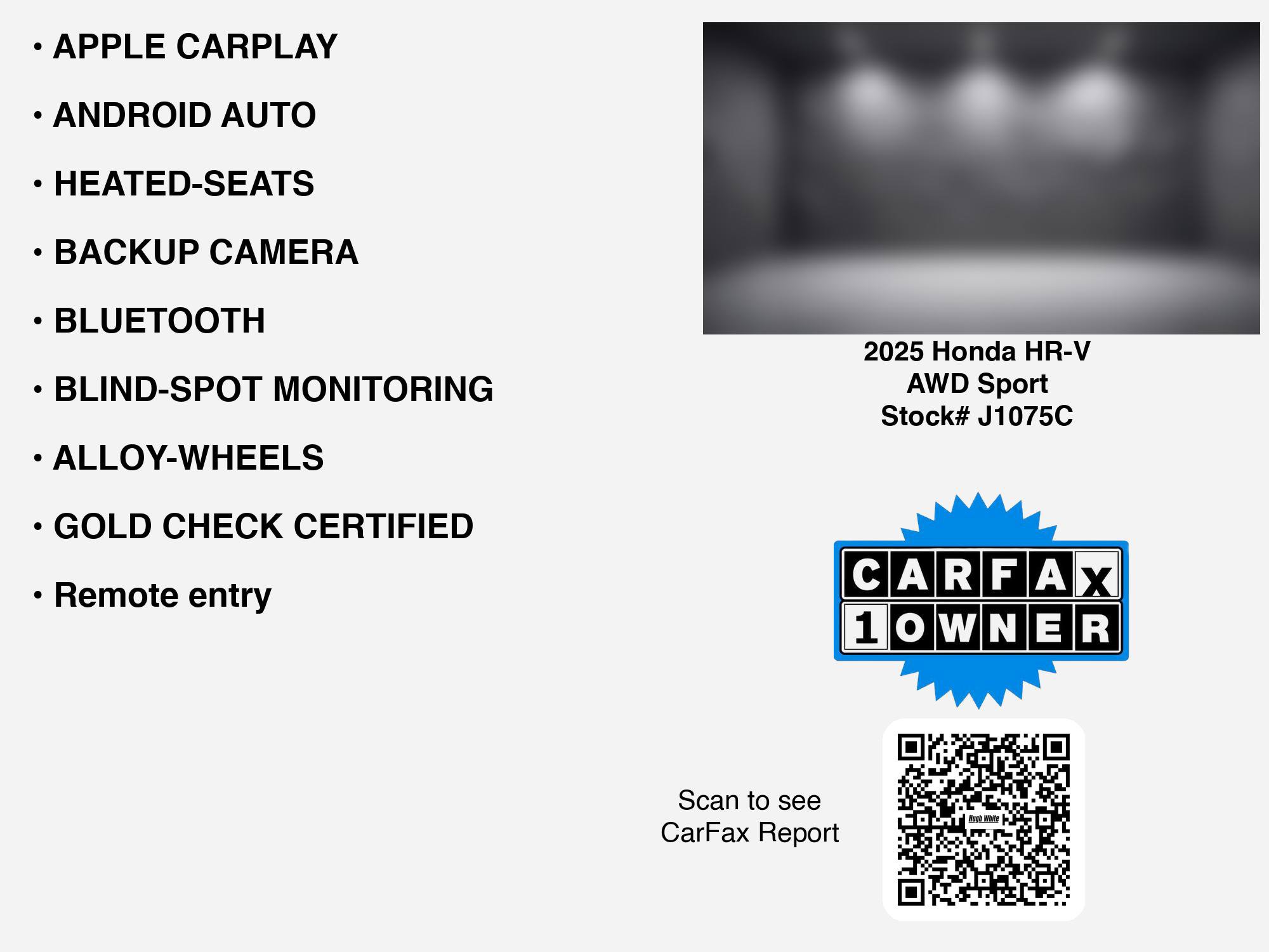 Used 2025 Honda HR-V Sport image 7