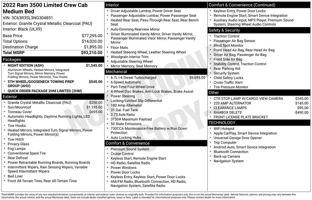 Used 2022 RAM 3500 Limited w/ Night Edition image 41