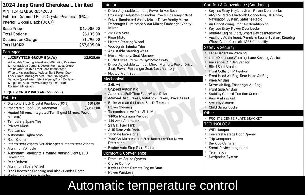 Used 2024 Jeep Grand Cherokee L Limited w/ Luxury Tech Group II image 8