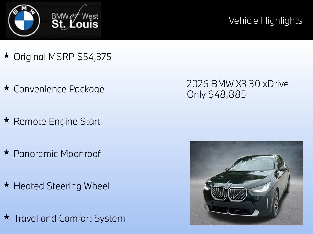 Certified 2026 BMW X3 xDrive30i AWD/4WD image 8