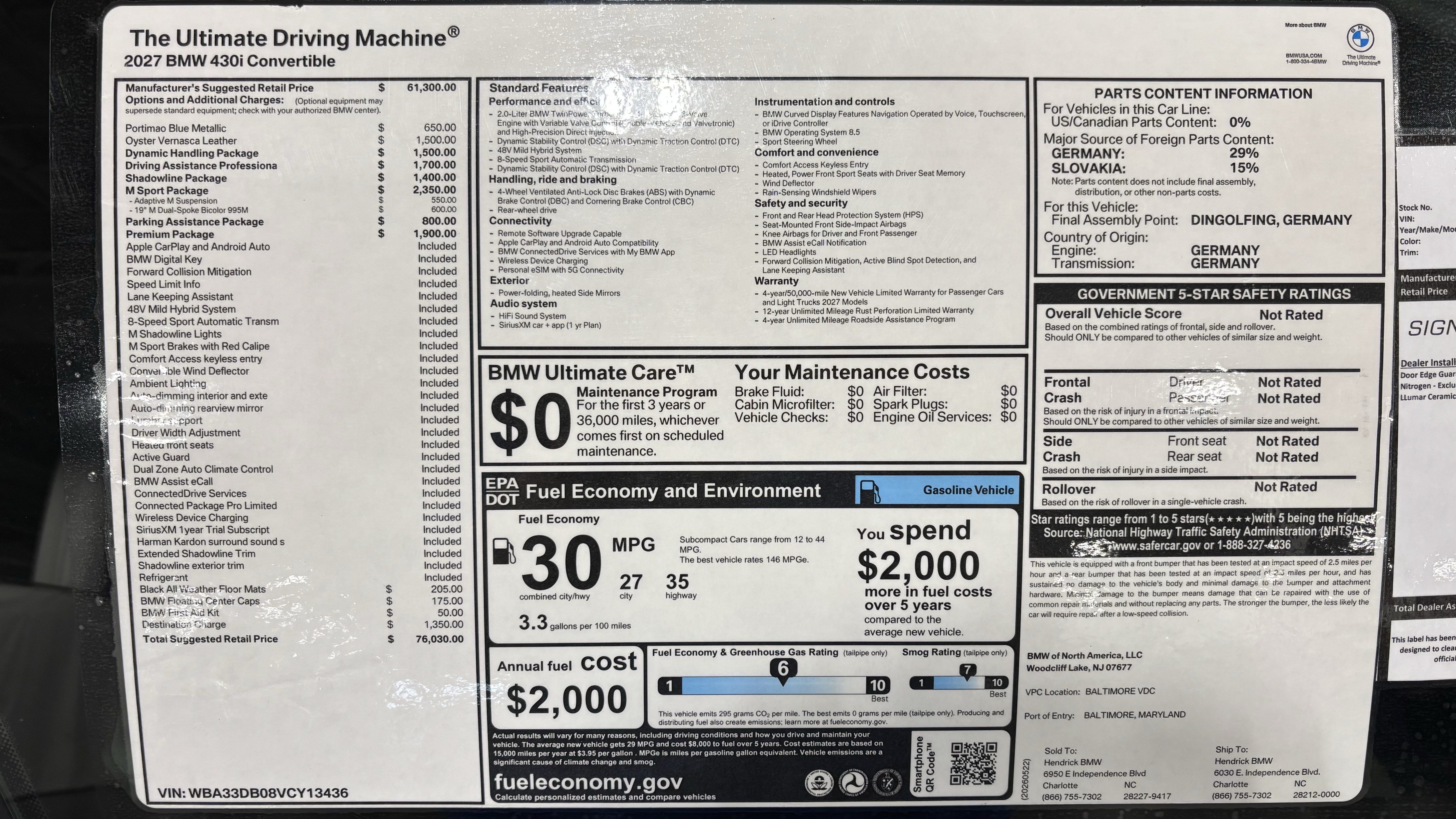 New 2027 BMW 430i Convertible w/ M Sport Package RWD image 30