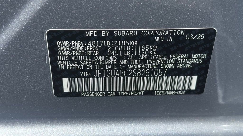 Used 2025 Subaru Impreza 2.0i AWD/4WD image 7