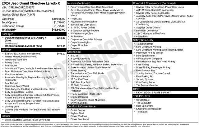 Used 2024 Jeep Grand Cherokee Laredo X image 33