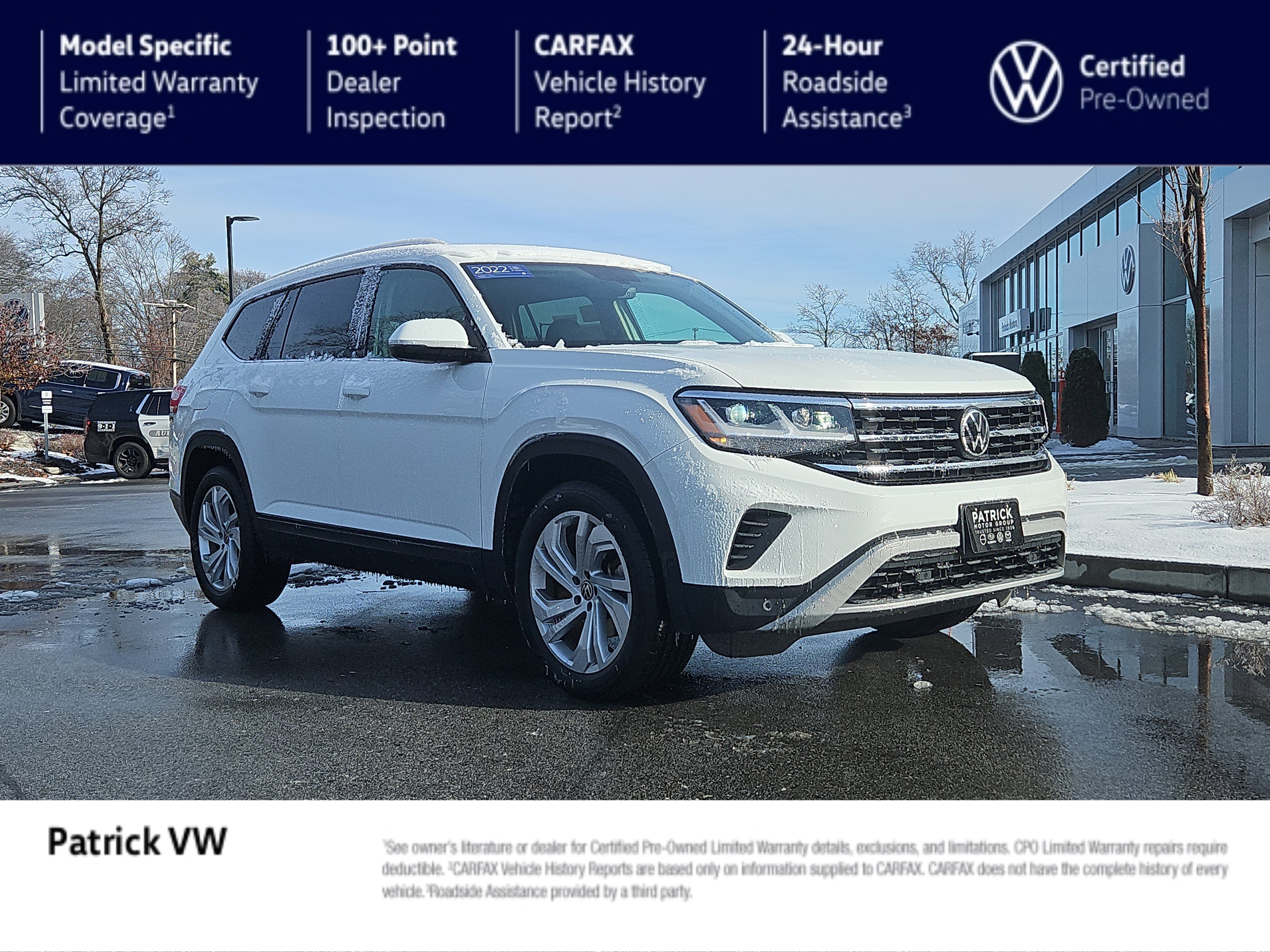 Certified 2022 Volkswagen Atlas SE w/ Panoramic Sunroof Package