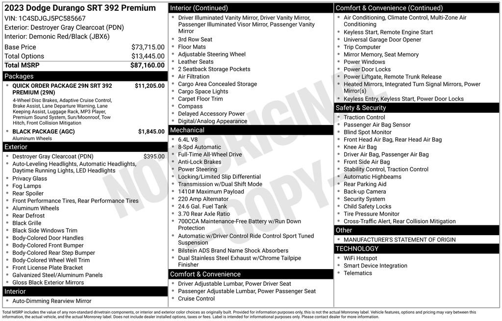 Used 2023 Dodge Durango SRT