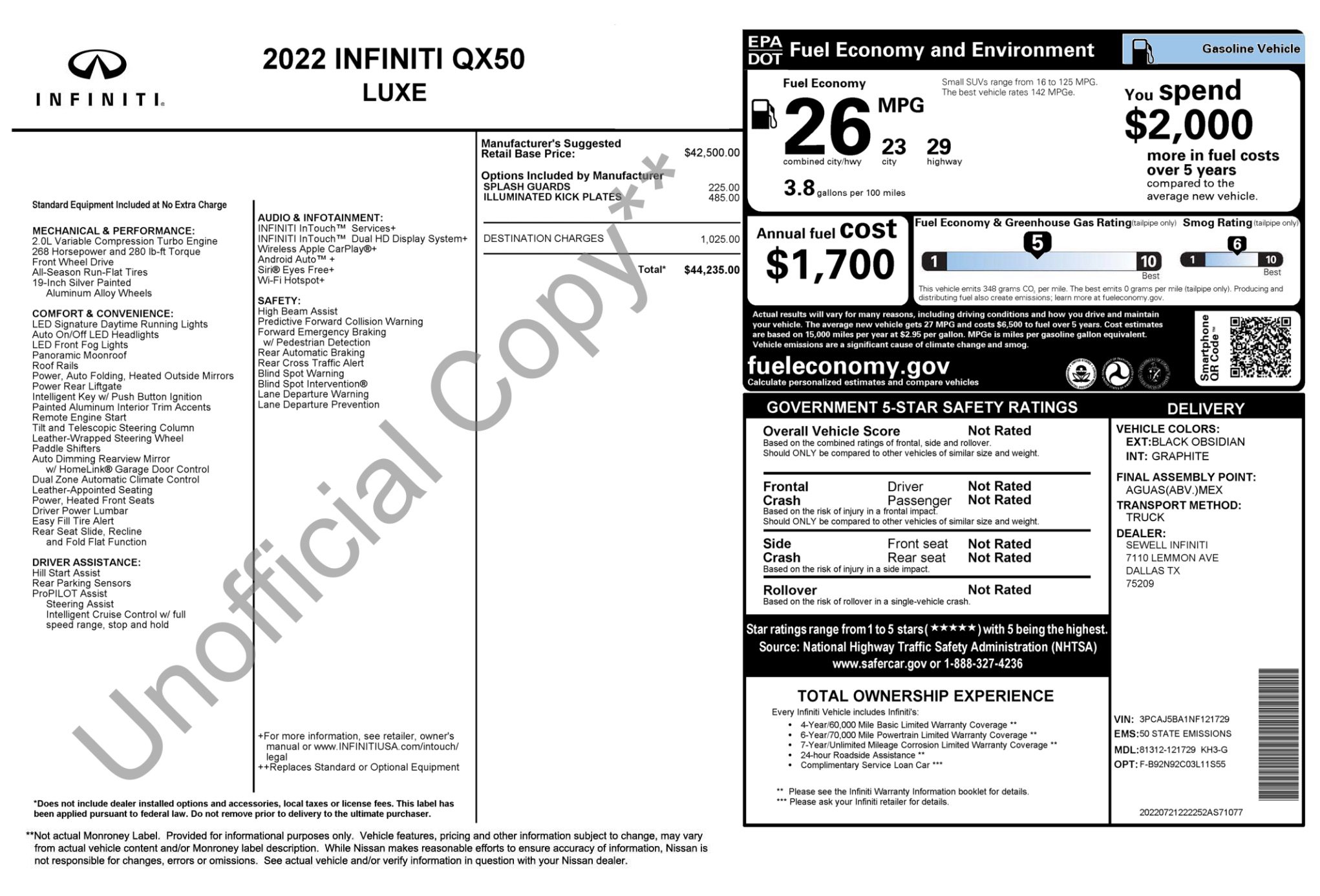 Used 2022 INFINITI QX50 Luxe FWD image 6