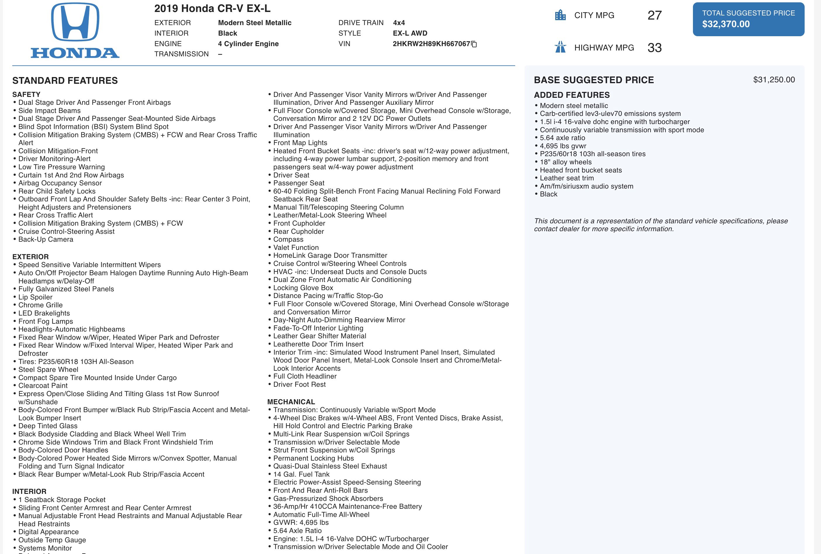 Used 2019 Honda CR-V EX-L image 5