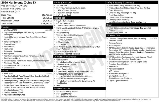 New 2026 Kia Sorento X-Line EX AWD/4WD image 29