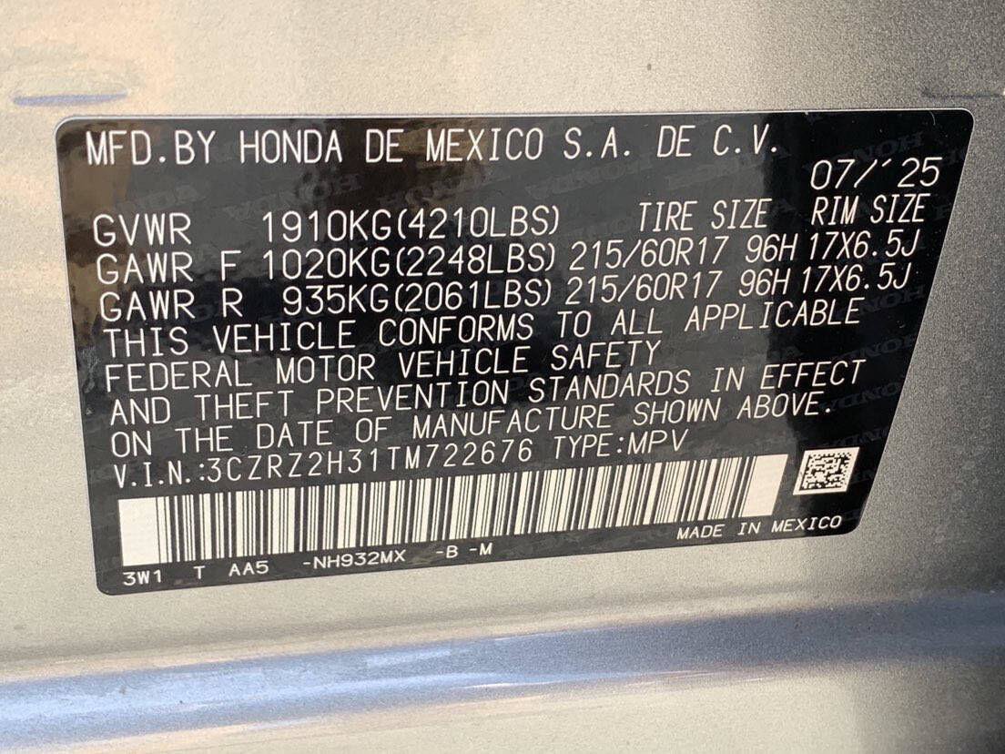 Certified 2026 Honda HR-V LX image 38