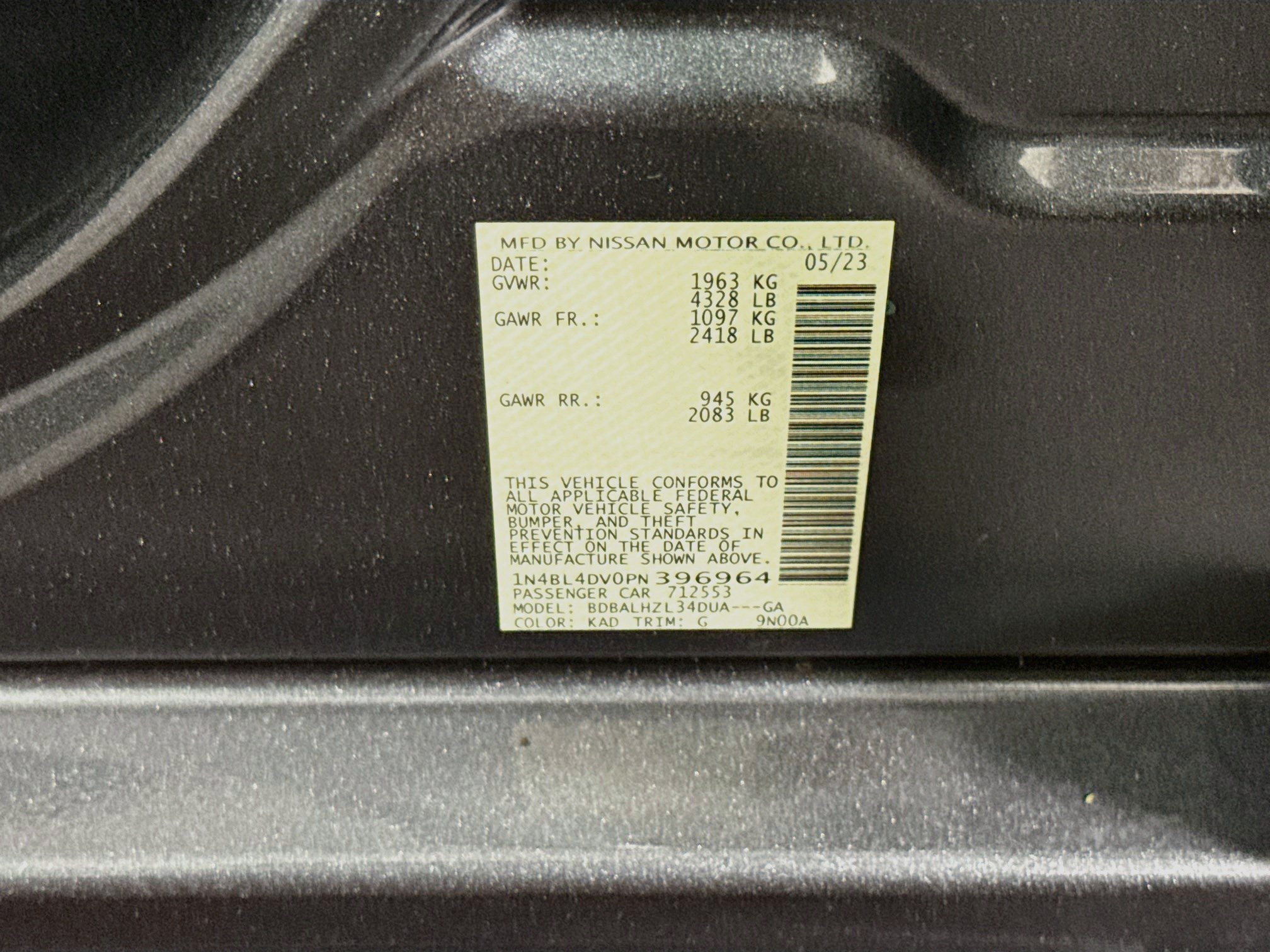 Used 2023 Nissan Altima 2.5 SV FWD image 40