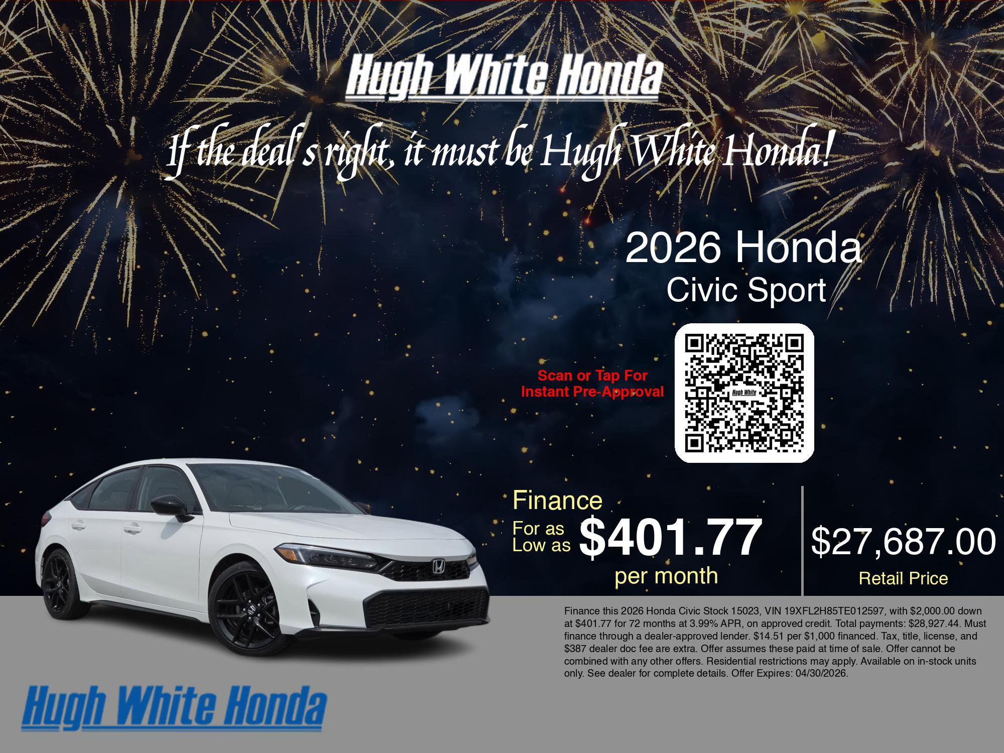 Used 2026 Honda Civic Sport image 3