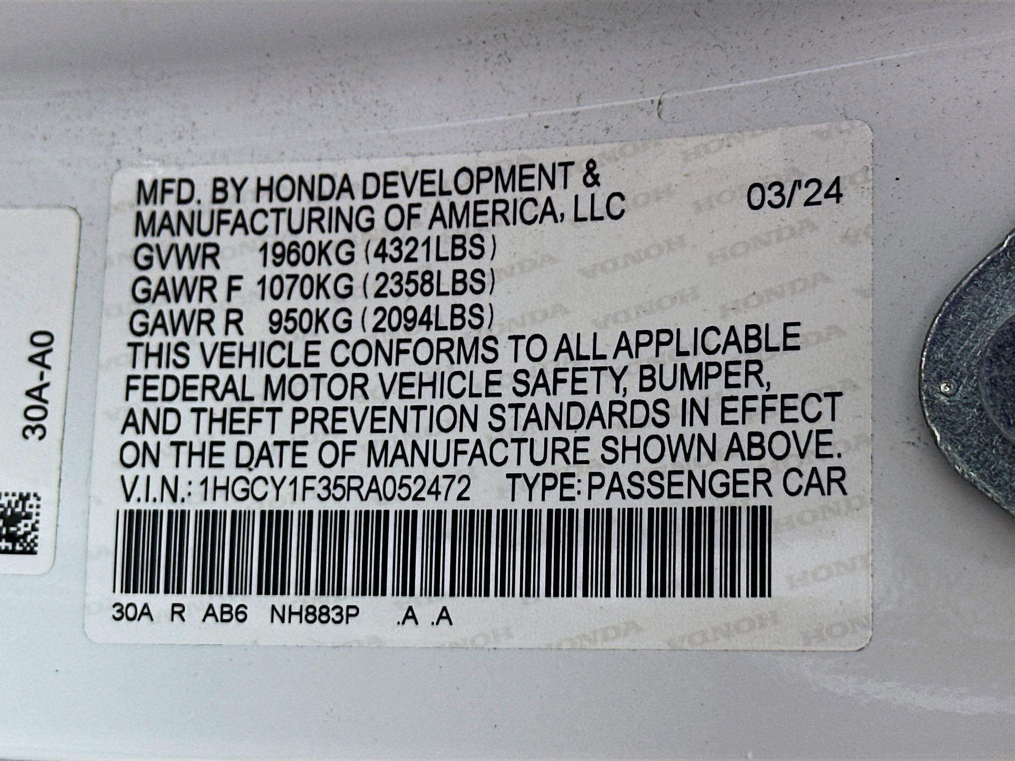 Used 2024 Honda Accord EX image 12