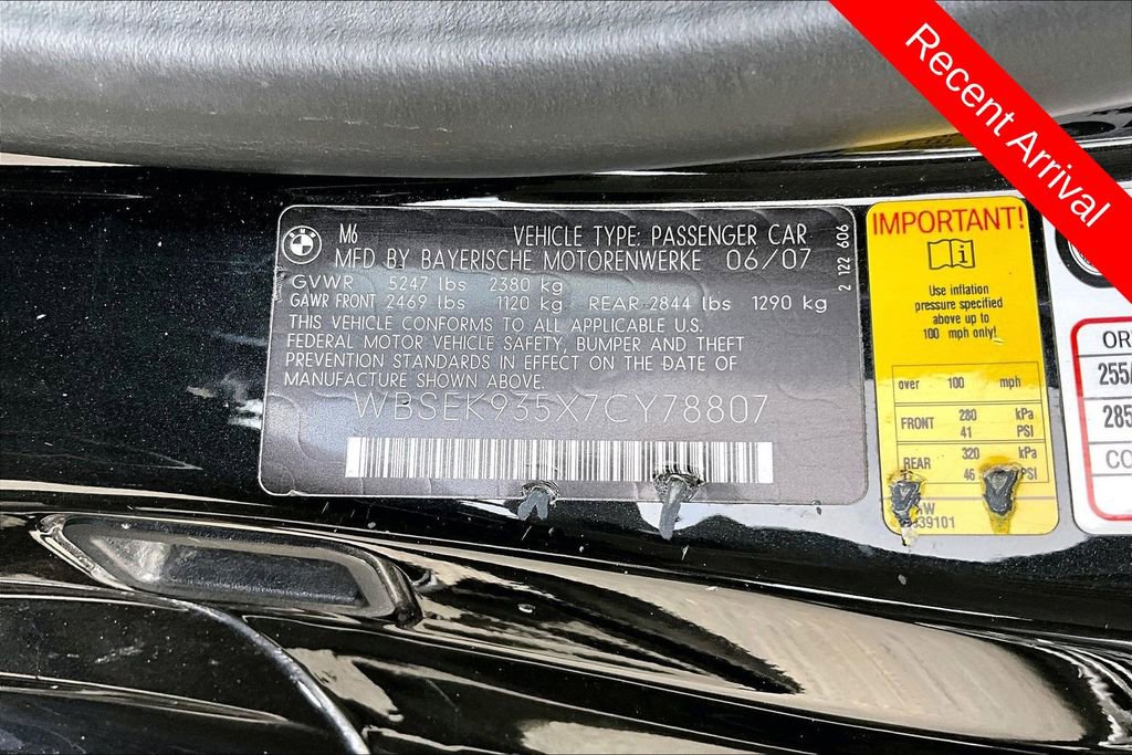 Used 2007 BMW M6 Convertible RWD image 7