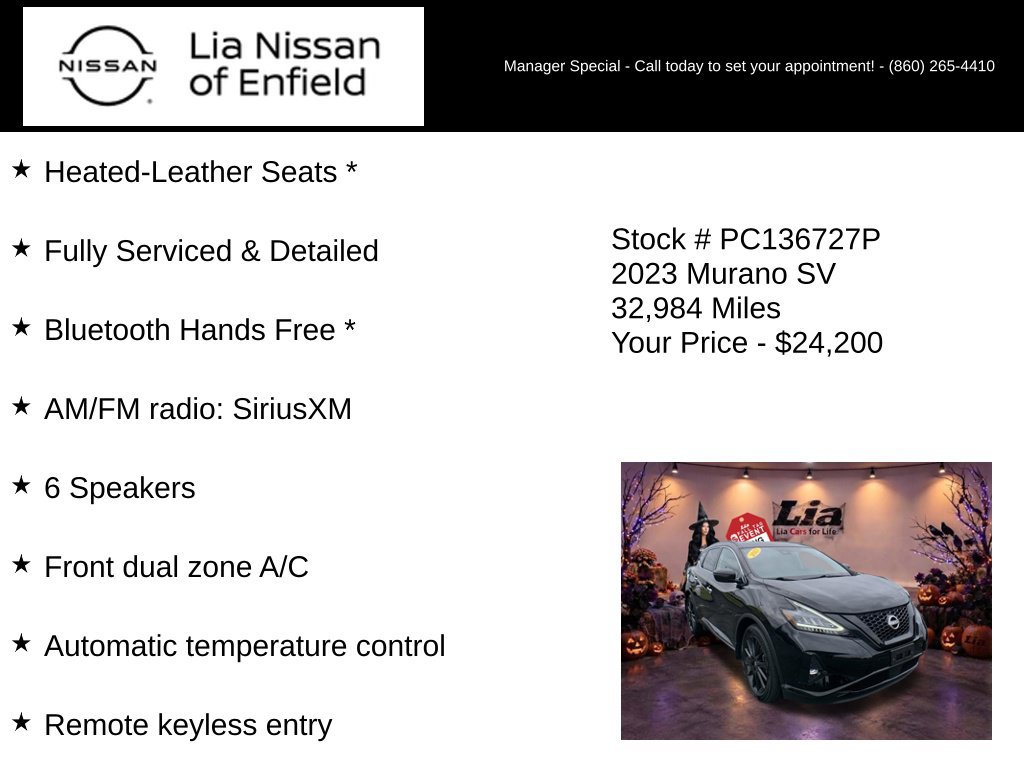 Used 2023 Nissan Murano SV w/ SV Midnight Edition Package AWD/4WD image 10