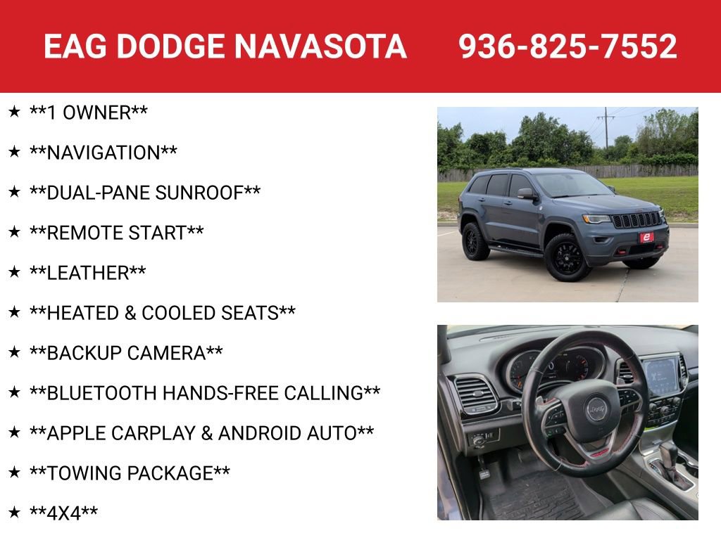 Used 2021 Jeep Grand Cherokee Trailhawk w/ Trailhawk Luxury Group AWD/4WD image 4