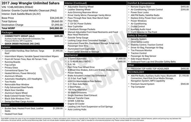 Used 2017 Jeep Wrangler Unlimited Sahara w/ Connectivity Group image 26