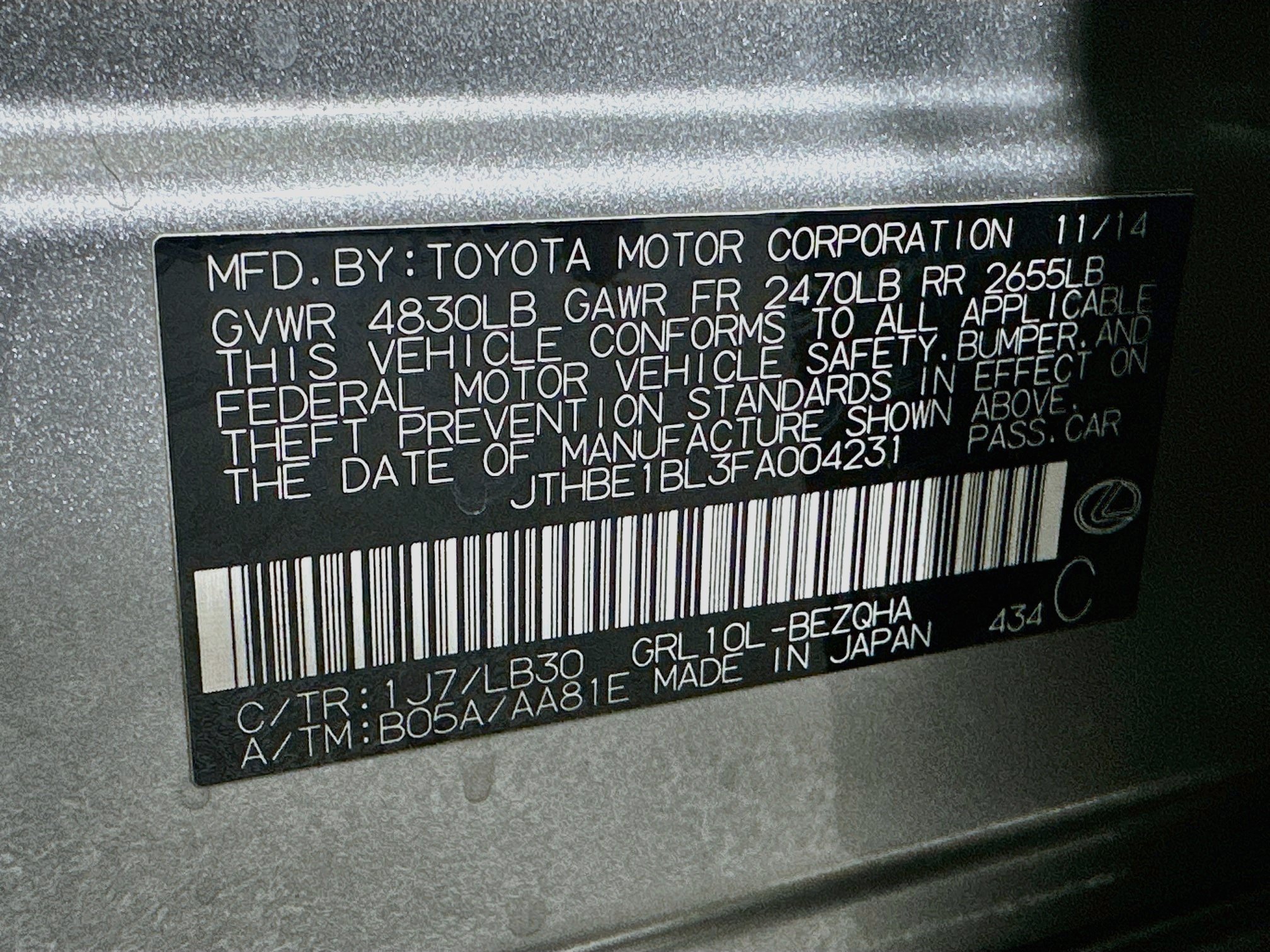 Used 2015 Lexus GS 350 w/ F Sport Package RWD image 12